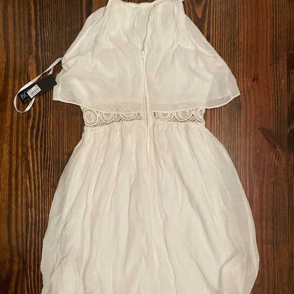 NWT BCX Mini Dress white crochet sleeveless S - Picture 3 of 6